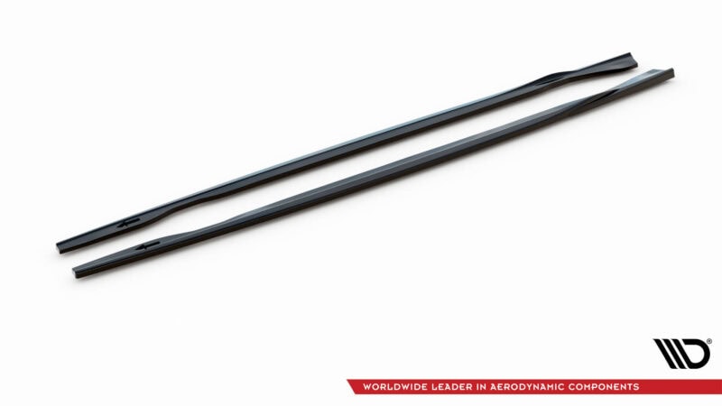 Maxton design gloss black side skirts v. 2 for bmw 1 series e81 lci
