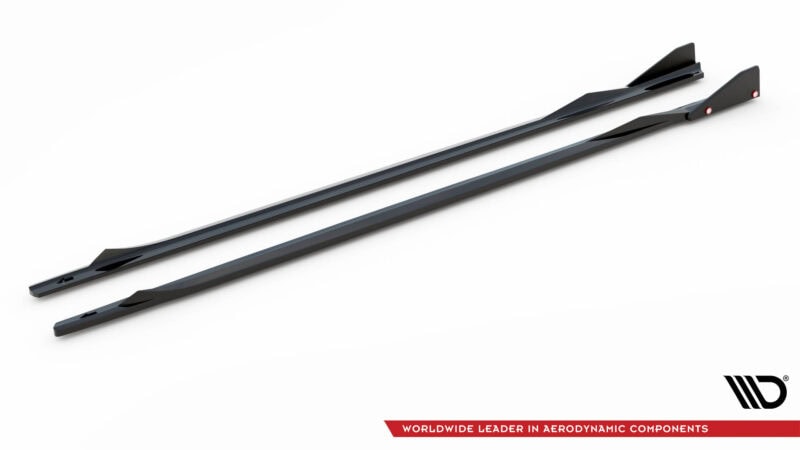 Maxton design gloss black side skirts v. 2 for bmw 2 series g42 m240i m sport