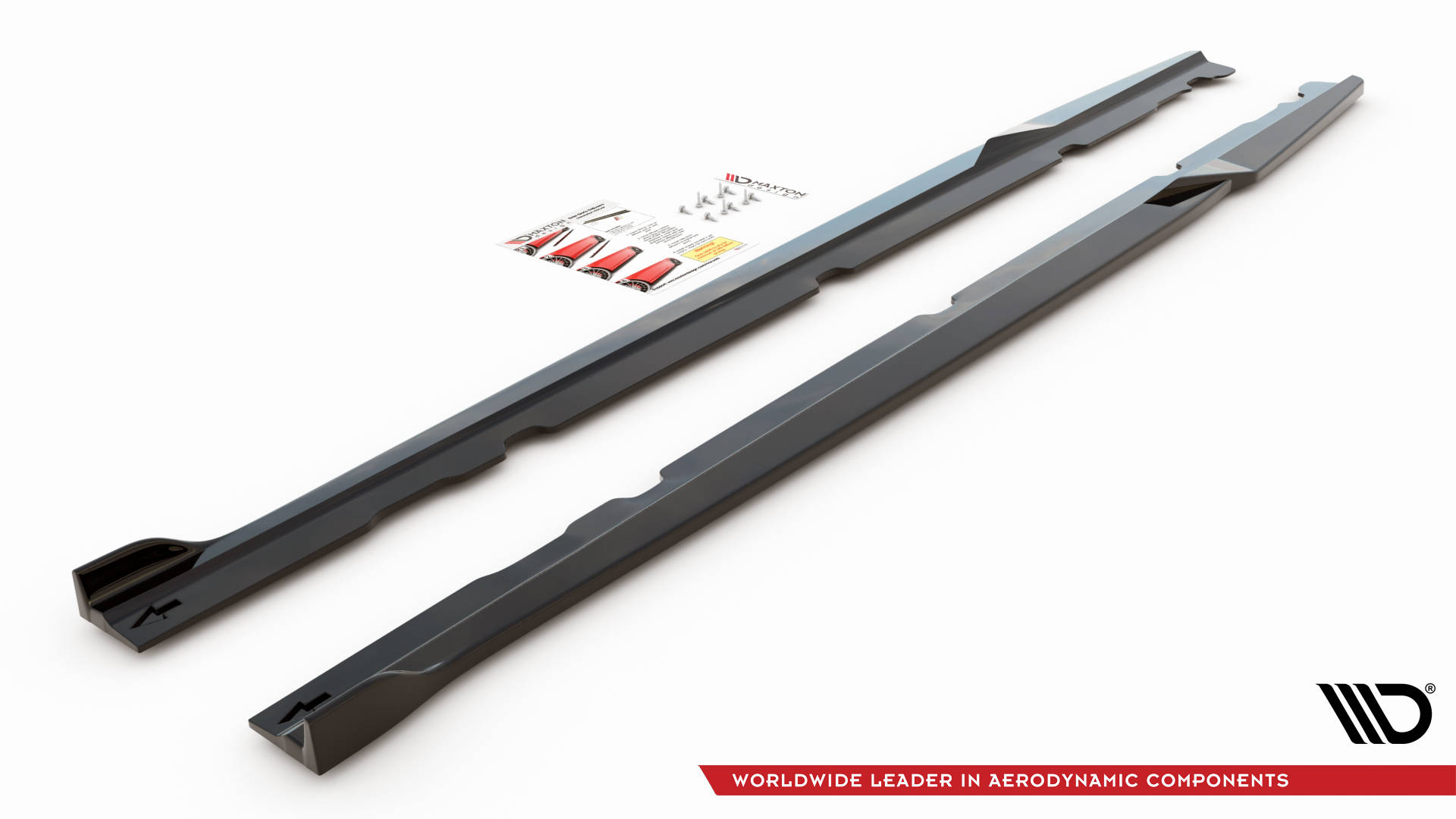 Maxton design gloss black side skirts v. 2 for mercedes-benz amg c63 c205 - image 4