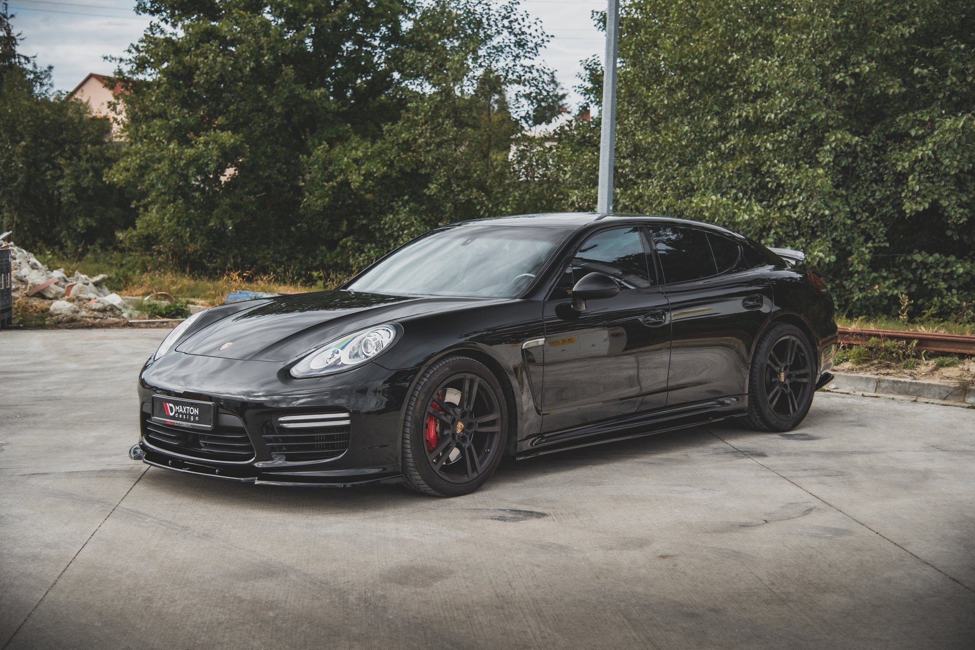 Maxton design gloss black side skirts v. 2 for porsche panamera 970 turbo facelift - image 2