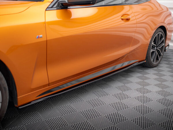 Alternative view of Maxton Design Gloss Black Side Skirts V.3 For BMW 4 Series G22 G23 M440i M Sport LCI