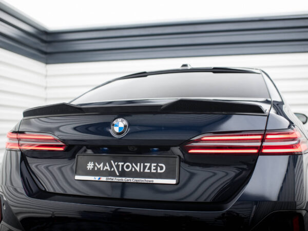 Alternative view of Maxton Design Gloss Black 3D Style Boot Spoiler For BMW 5 Series G60 i5 M Sport