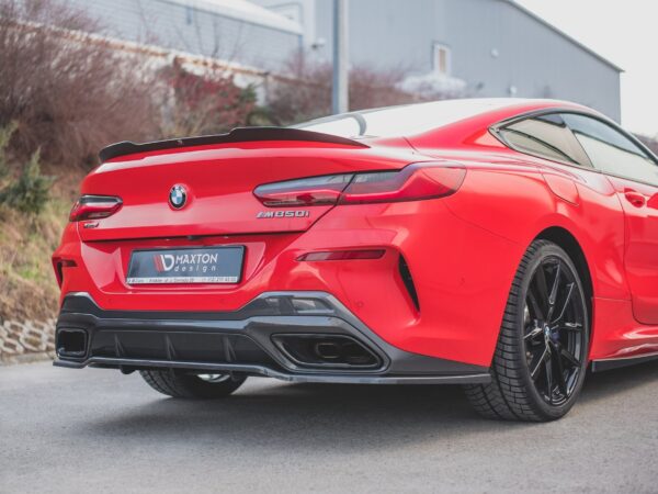 Alternative view of Maxton Design Gloss Black Boot Spoiler For BMW 8 Series G15 M Sport
