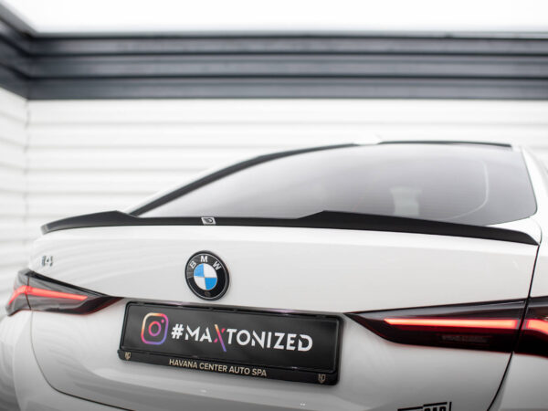 Alternative view of Maxton Design Gloss Black Boot Spoiler For BMW 4 Series G26 i4 M440i Gran Coupe M Sport