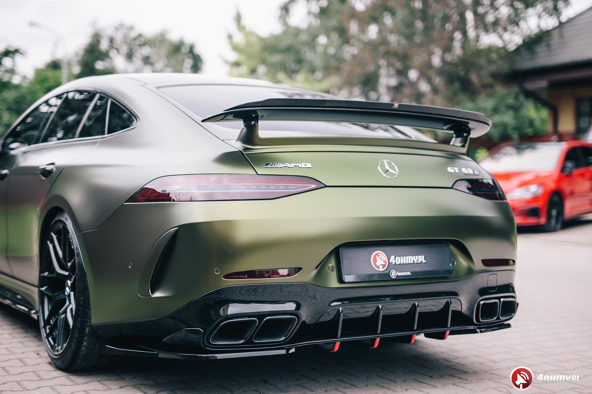Maxton design gloss black boot spoiler for mercedes-benz amg gt63 x290 - image 2