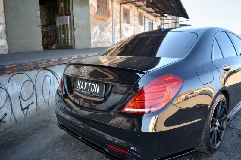 Maxton design gloss black boot spoiler for mercedes-benz s-class w222