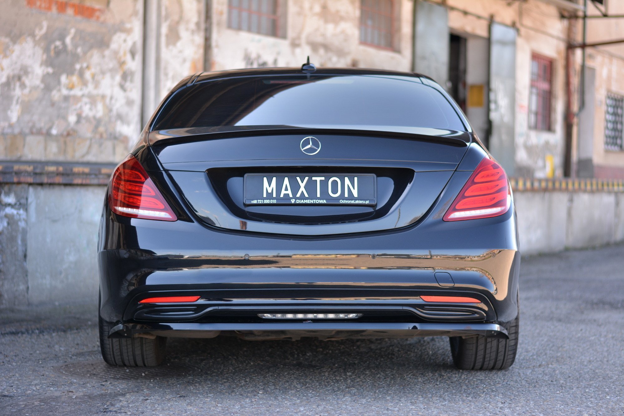 Maxton design gloss black boot spoiler for mercedes-benz s-class w222 - image 3