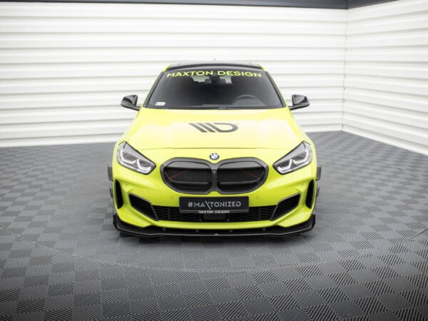 Alternative view of Maxton Design Matte Black Street Pro Style Front Splitter + Flaps For BMW F40 M135i M Sport