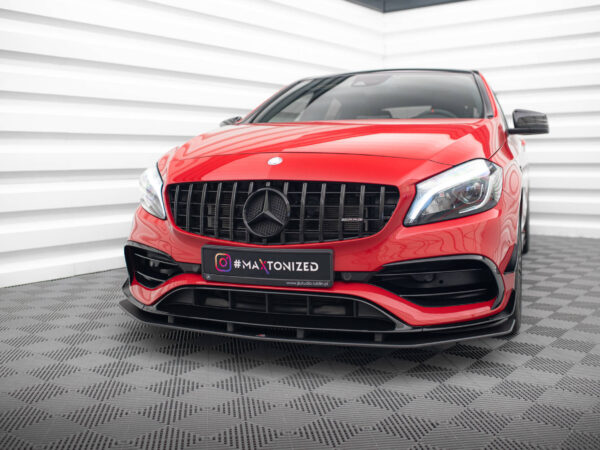 Pol po street pro front splitter mercedes benz a 45 amg aero w176 facelift 19857 4