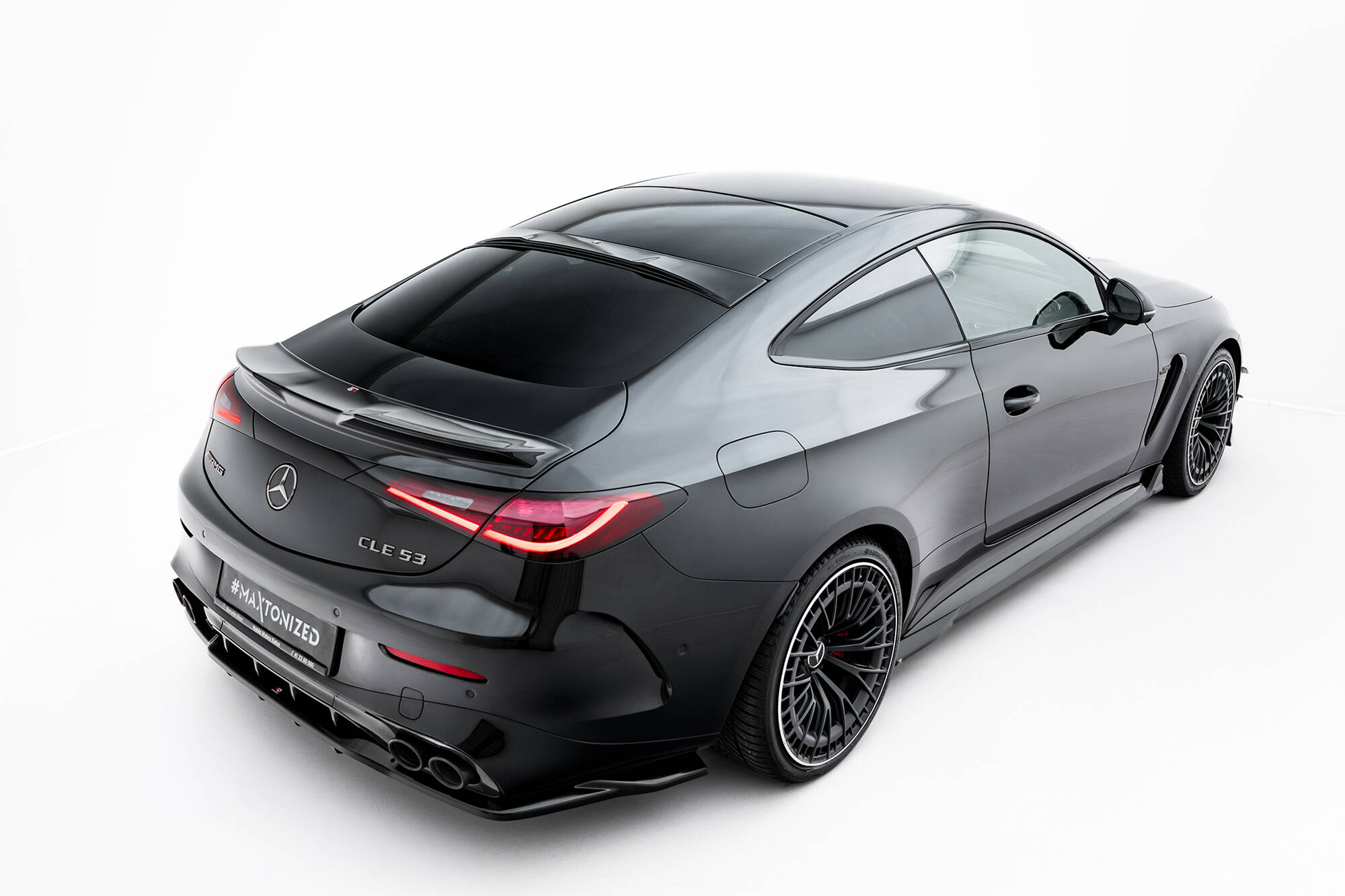 Maxton design gloss black roof spoiler for mercedes-benz amg cle53 c236 - image 3