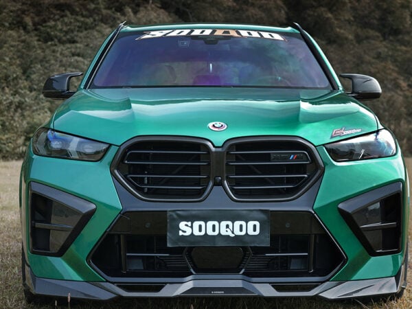 Alternative view of SOOQOO BMW F95 X5M LCI Prepreg CARBON FIBRE SQ Front Splitter