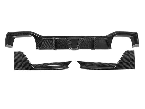 Alternative view of SOOQOO BMW G02 X4 LCI Prepreg CARBON FIBRE Rear Diffuser Set