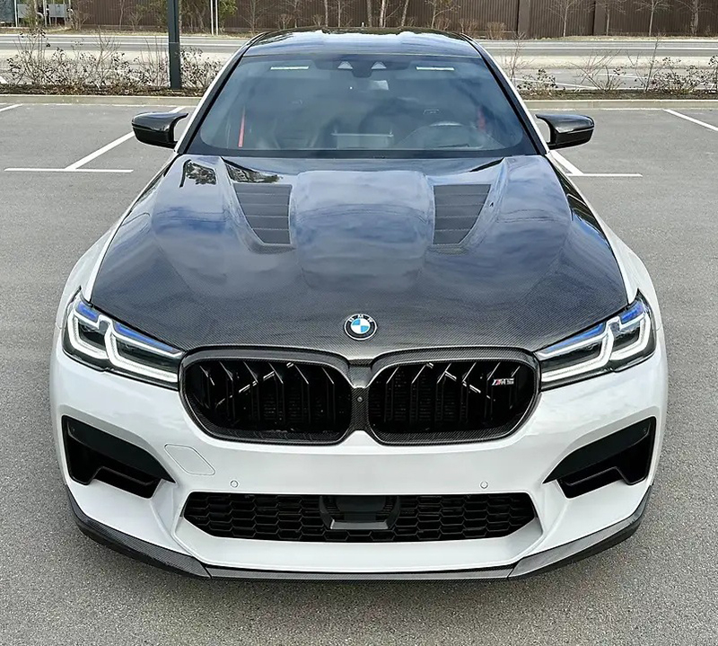 Bmw g30 g31 f90 m5 prepreg carbon fibre gtr style bonnet - image 2