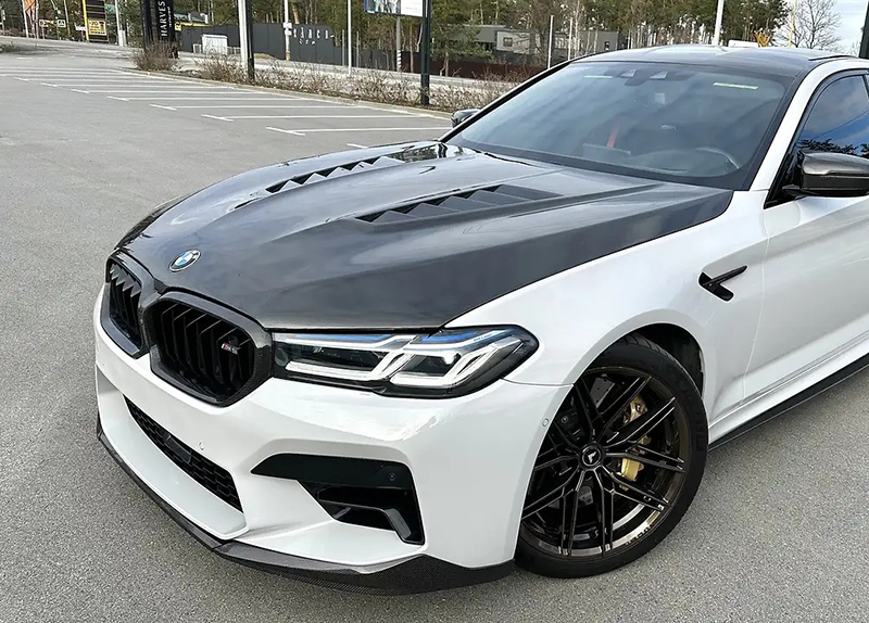 Bmw g30 g31 f90 m5 prepreg carbon fibre gtr style bonnet - image 3