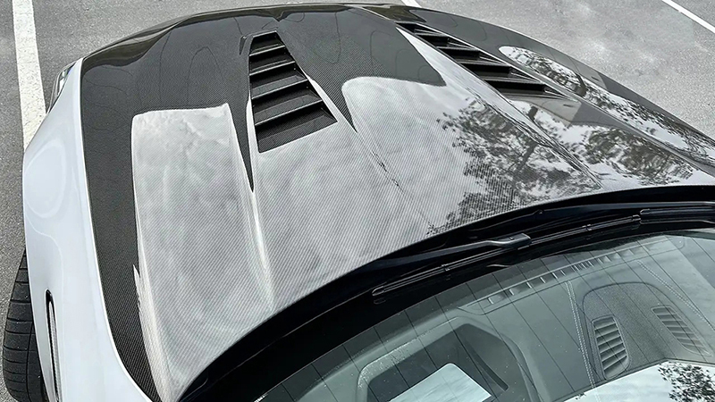 Bmw g30 g31 f90 m5 prepreg carbon fibre gtr style bonnet - image 5