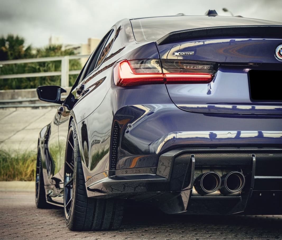 Bmw g80 g81 g82 g83 m3 m4 r-gt prepreg carbon fibre rear diffuser system - image 4