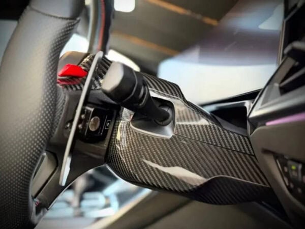Alternative view of BMW G80 G81 M3 G82 G83 M4 Prepreg CARBON FIBRE Steering Column Trim