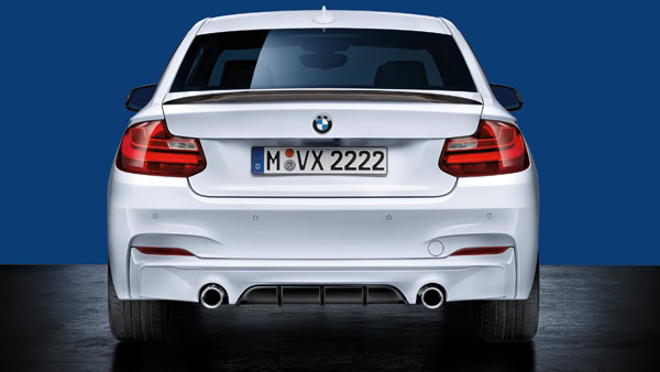 Alternative view of BMW M Performance Matte Black Rear Diffuser for F22 & F23 M235i M240i