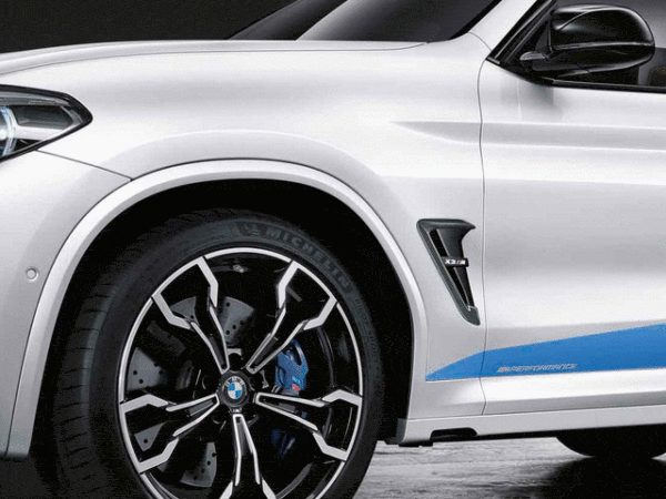 Alternative view of BMW M Performance Carbon Fibre Side Badge Trims for F97 X3M & F98 X4M