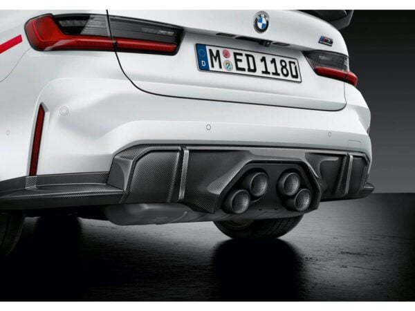 Alternative view of Genuine BMW M Performance Carbon Fibre Diffuser for G80 G81 M3 & G82 G83 M4