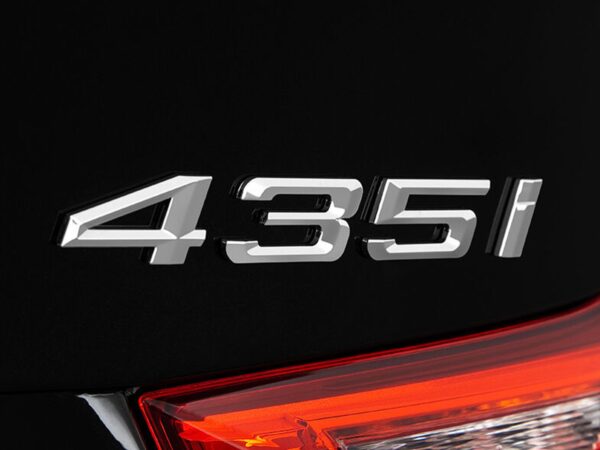 Alternative view of Genuine BMW Silver 435I Replacement Badge for F32 F33 F36