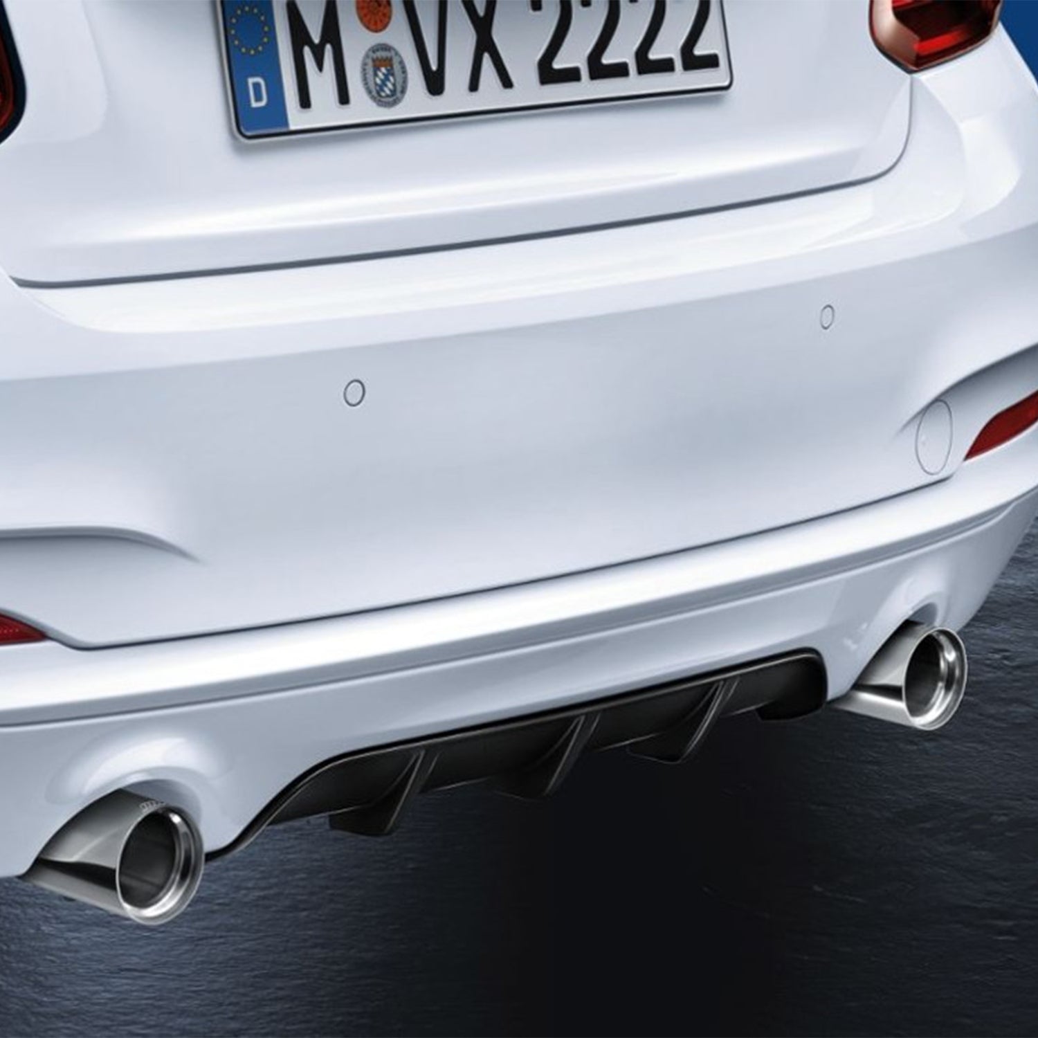 Bmw m performance matte black rear diffuser for f22 & f23 m235i m240i - image 3