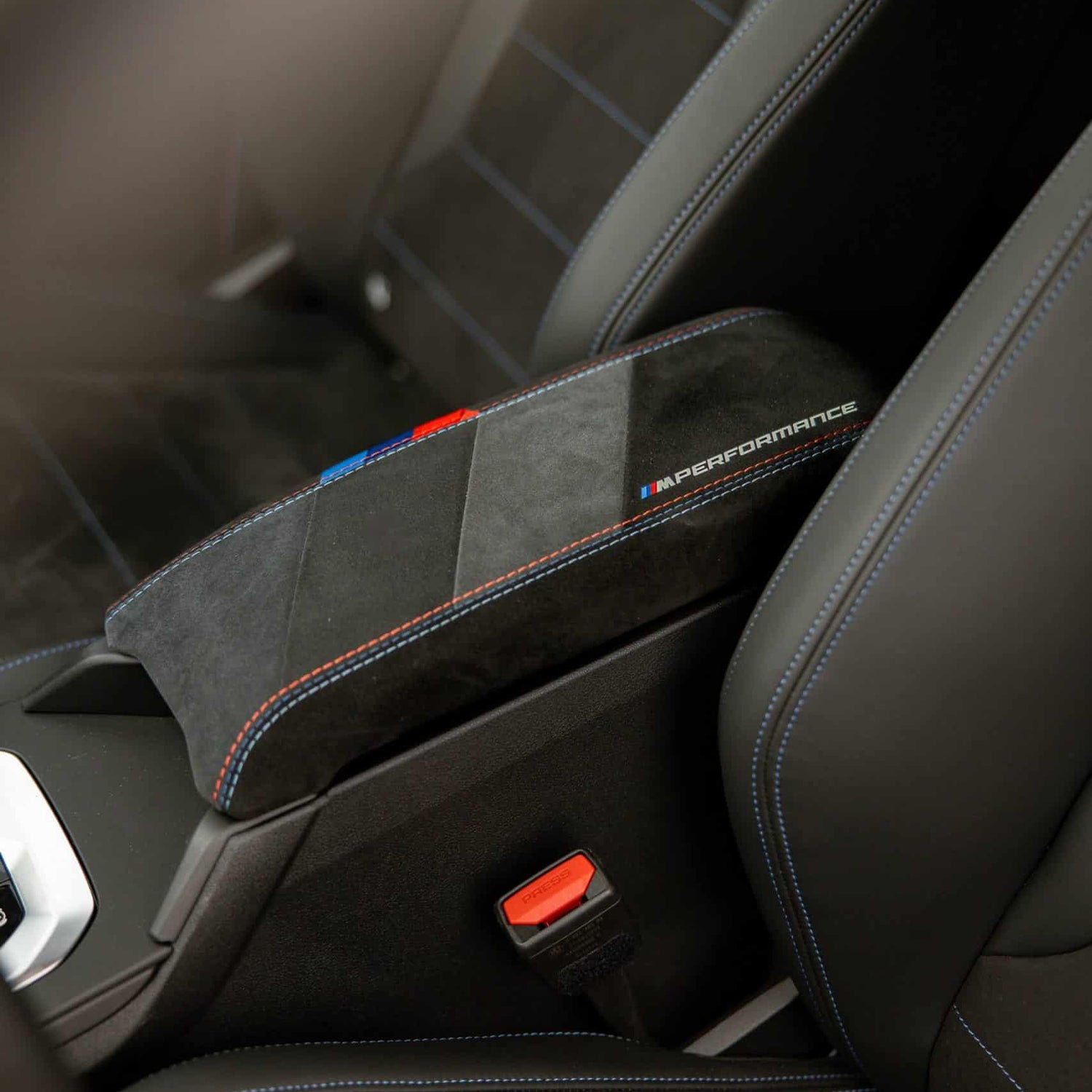 Genuine bmw m performance alcantara armrest for f40 f44 f70 f74 - image 2