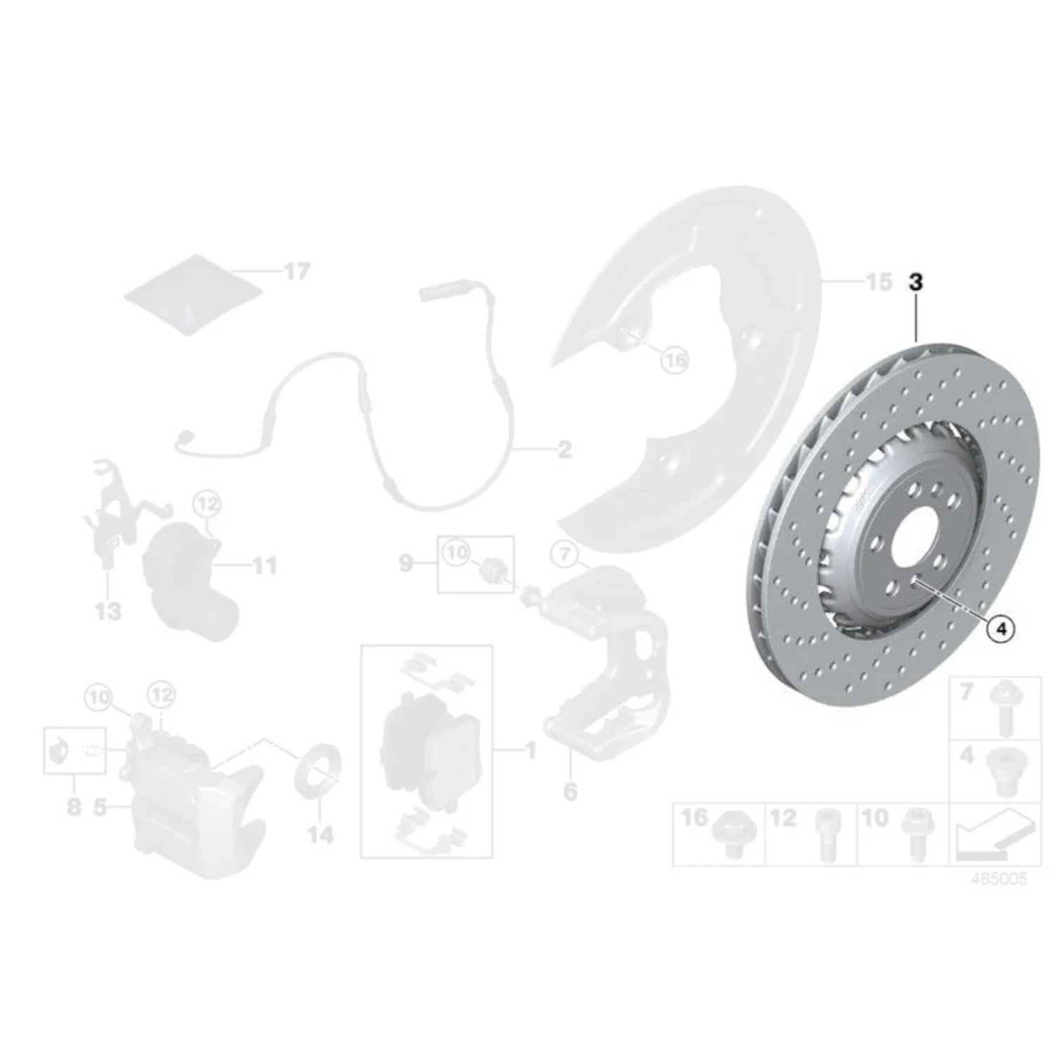 Genuine bmw rear brake discs pair for m5 f90 & m8 f91 f92 f93 - image 2