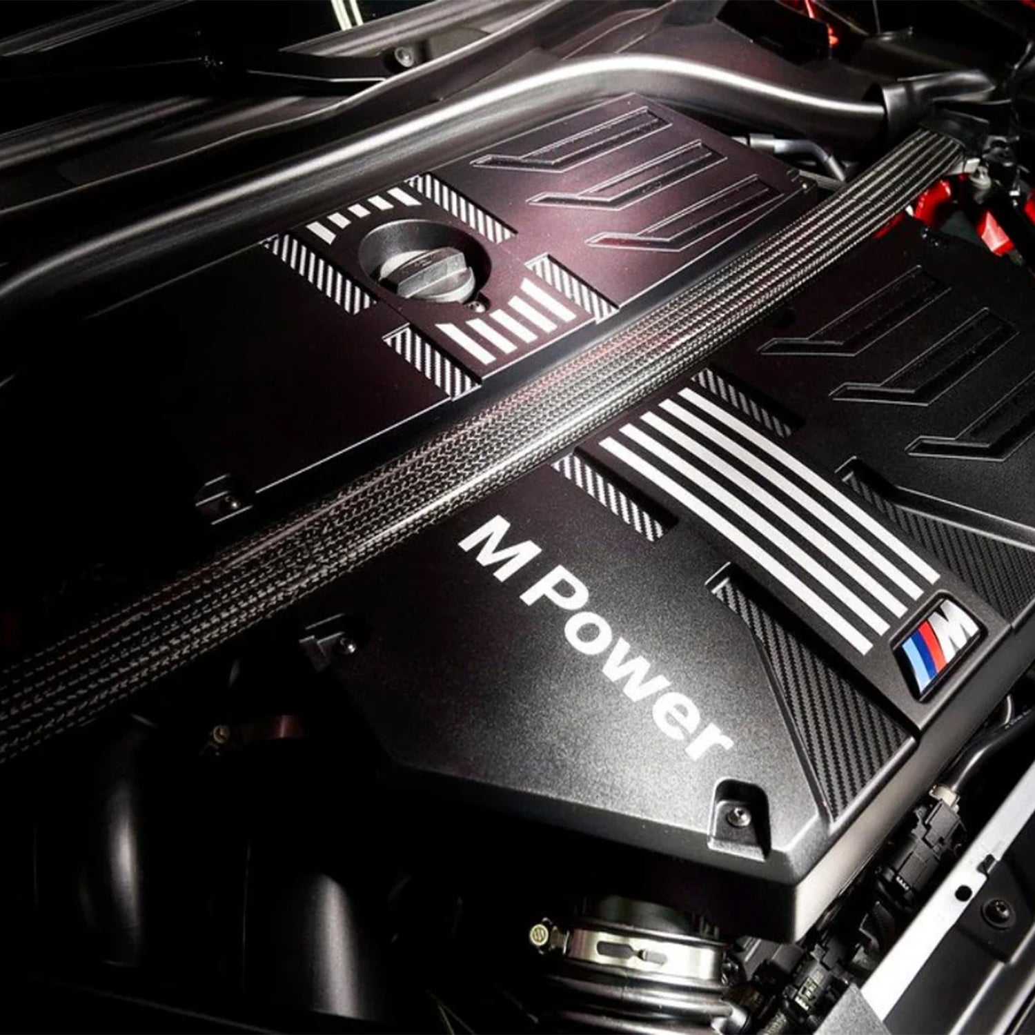 Bmw m performance carbon fibre engine bay strut brace for bmw f97 x3m & f98 x4m - image 2