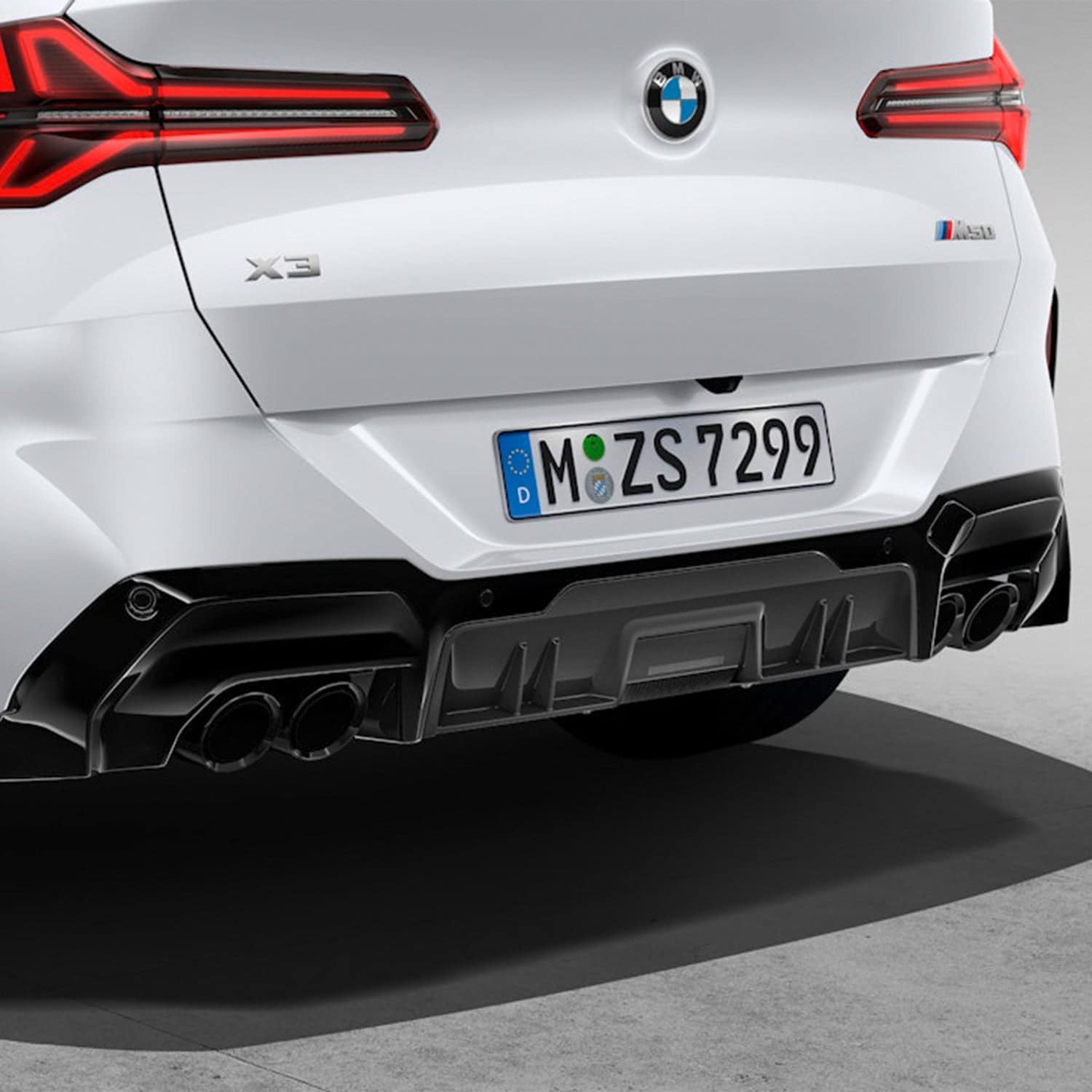 Bmw m performance gloss black & aramid fibre rear diffuser for g45 x3