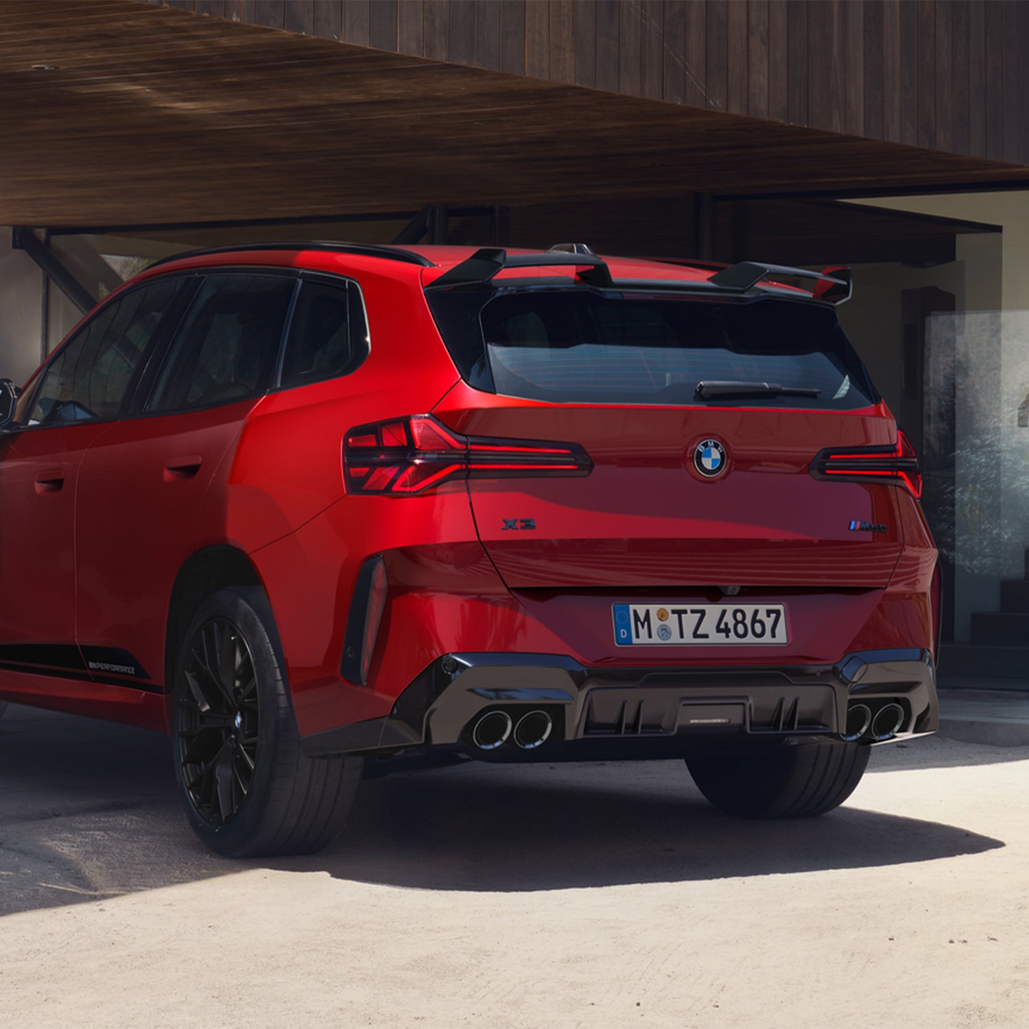 Bmw m performance gloss black m50 rear badge for g45 x3 - image 4