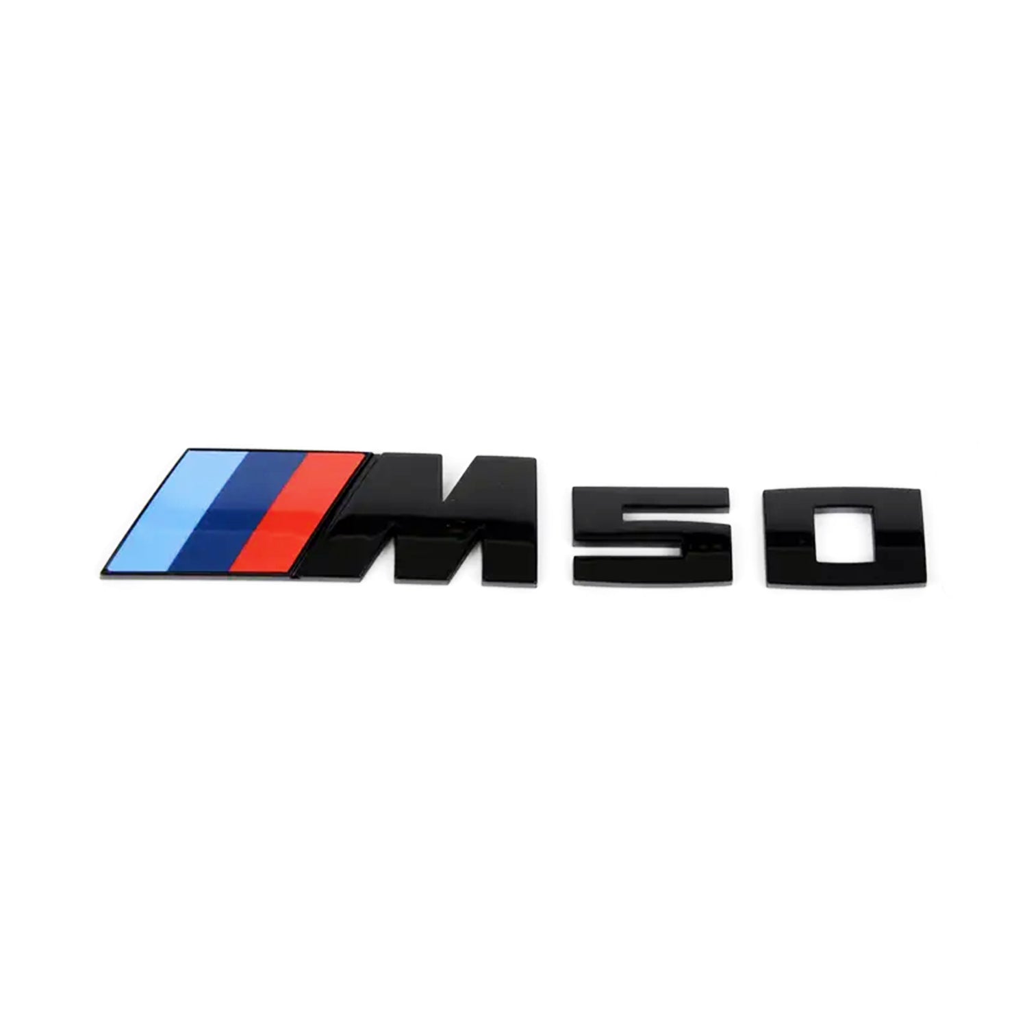 Bmw m performance gloss black m50 rear badge for g45 x3