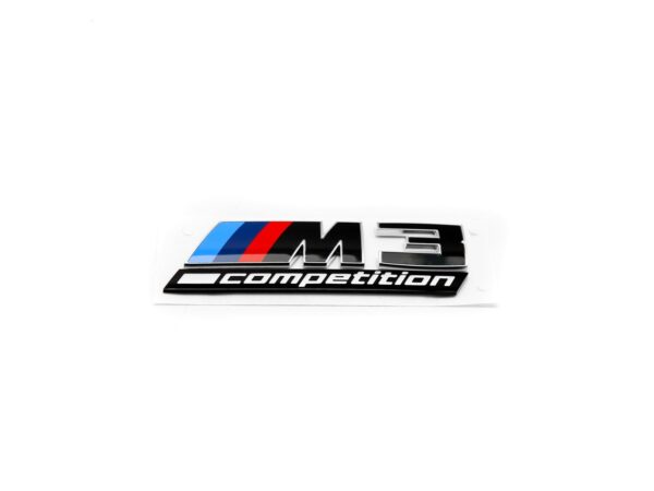 Genuine bmw g80 m3 competition lci gloss black rear badge