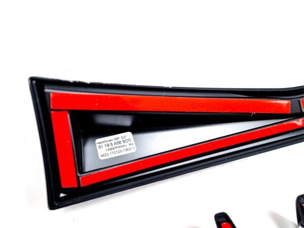 Genuine bmw gloss black rear fins bmw g81 m3 touring 51195a56bd5 6