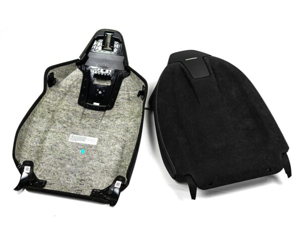 Genuine bmw m performance g series seat back covers in carbon fibre alcantara 2 door vehicles 10