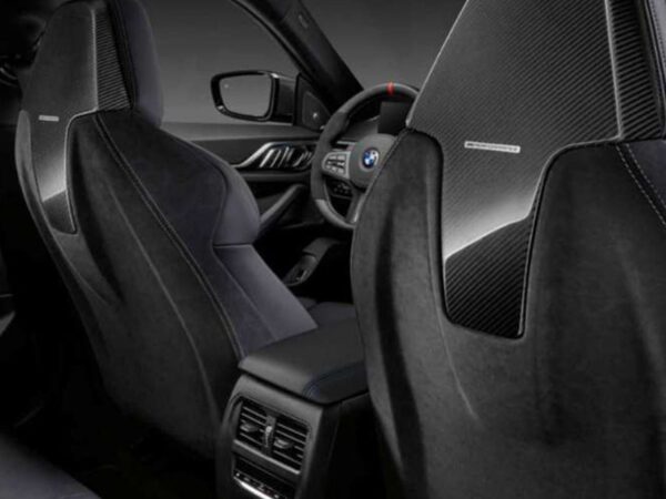 Alternative view of Genuine BMW M Performance G Series Seat Back Covers in Carbon Fibre & Alcantara