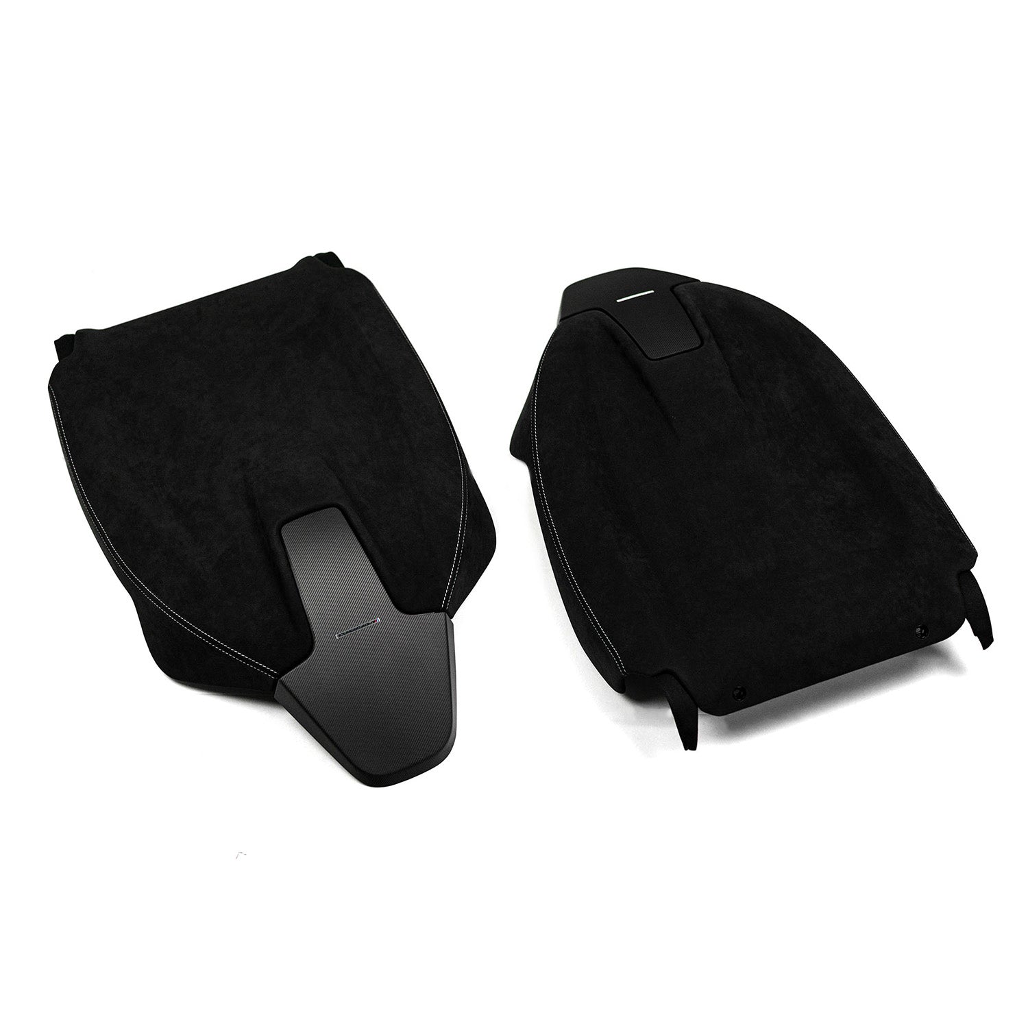 Bmw m performance seat back covers in carbon fibre & alcantara for g series models