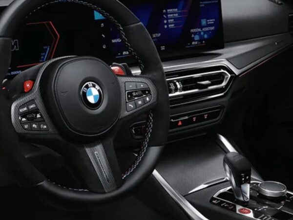 Alternative view of BMW M Performance Interior Trim Kit in Carbon Fibre & Alcantara for G-Series LCI Big Display Models