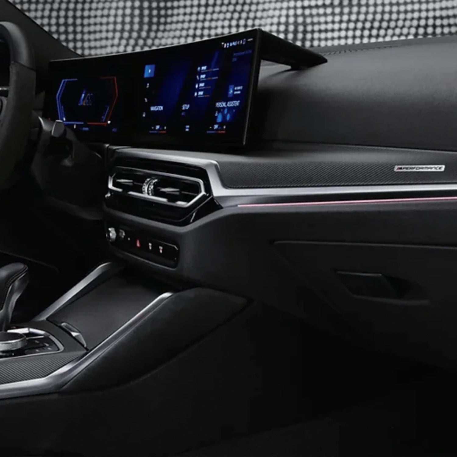 Bmw m performance interior trim kit in carbon fibre & alcantara for g-series lci big display models - image 3