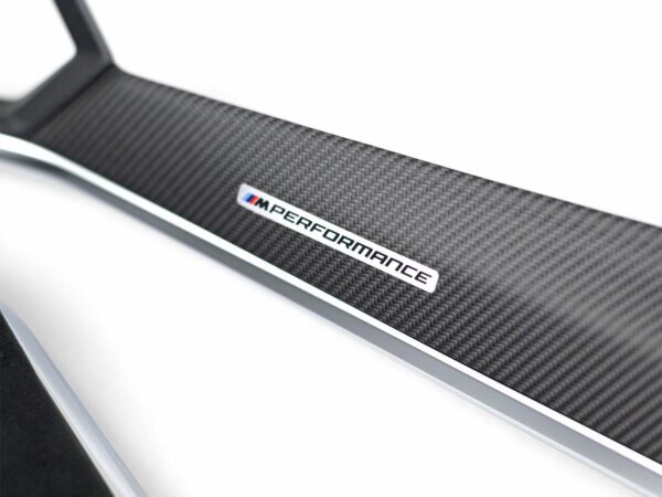 Genuine bmw m performance lci interior trim kit in carbon fibre alcantara 4