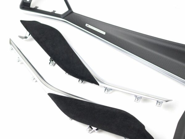 Genuine bmw m performance lci interior trim kit in carbon fibre alcantara 6