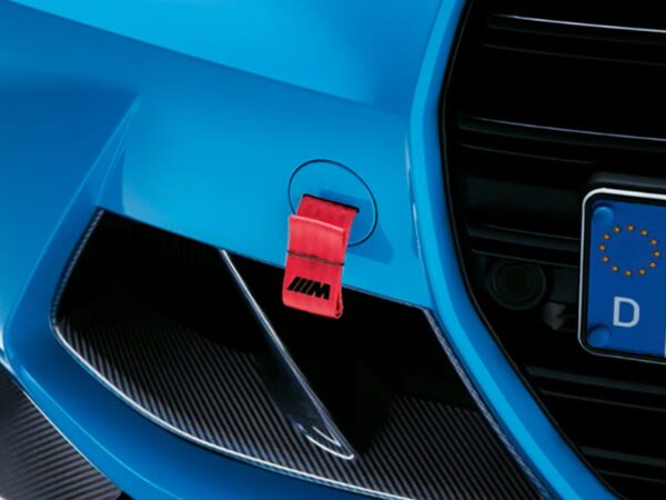 Alternative view of BMW M Performance Tow Strap for BMW G80 G81 M3 & G82 G83 M4
