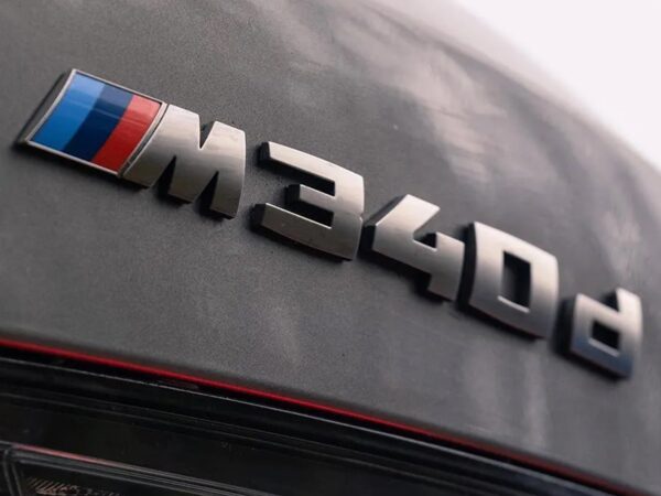 Alternative view of Genuine BMW M340d Replacement Badge in Silver for G20 G21