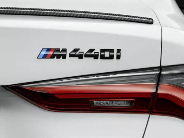 Alternative view of OEM M Performance M440i Rear Badge for G22 G23 G26