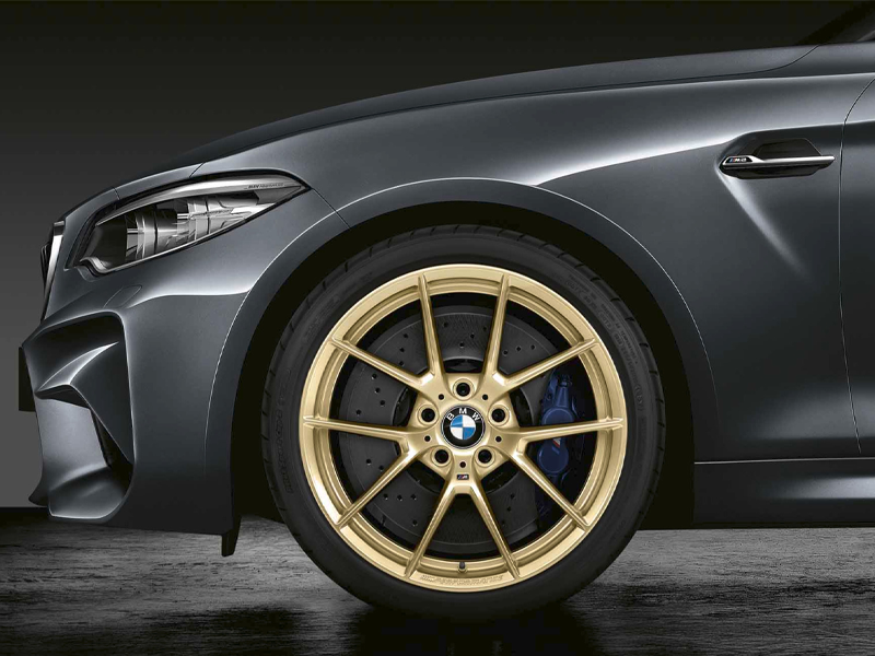 Genuine bmw frozen gold matt 763m alloy wheels for f80 m3 f82 f83 m4 & f87 m2 - image 2