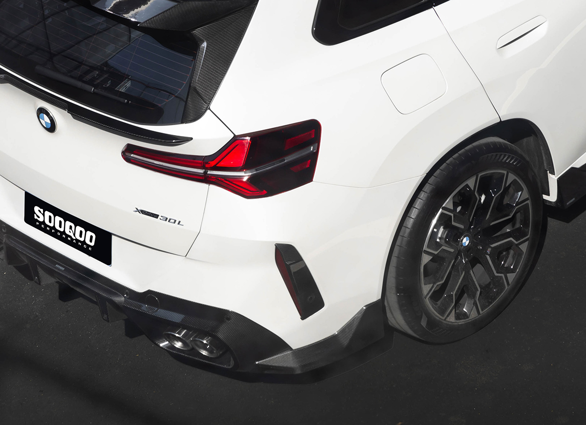 Sooqoo bmw g45 x3 prepreg carbon fibre rear bumper trims - image 4