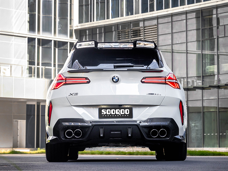 Sooqoo bmw g45 x3 prepreg carbon fibre roof spoiler - image 5