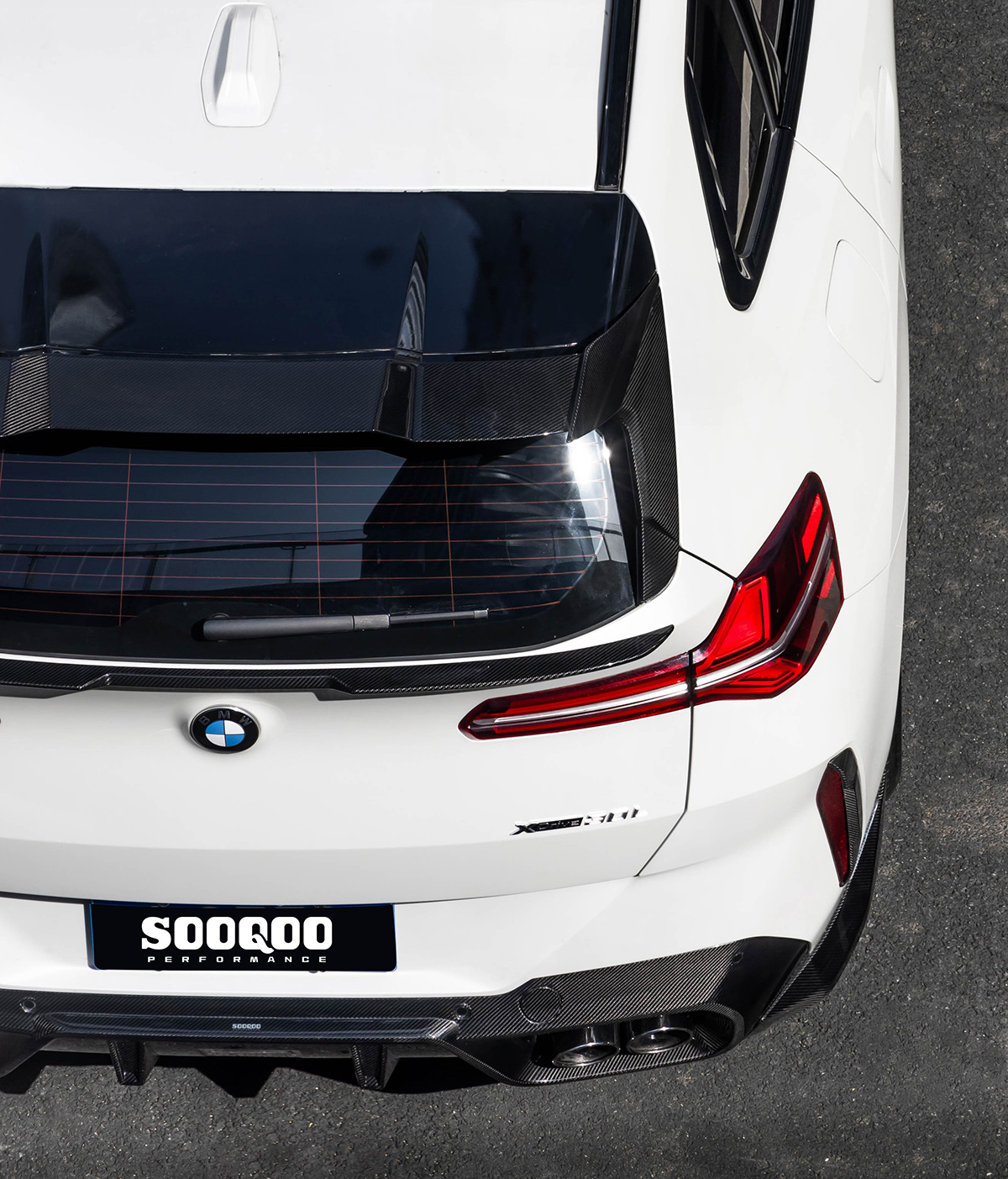 Sooqoo bmw g45 x3 prepreg carbon fibre rear window trims - image 3