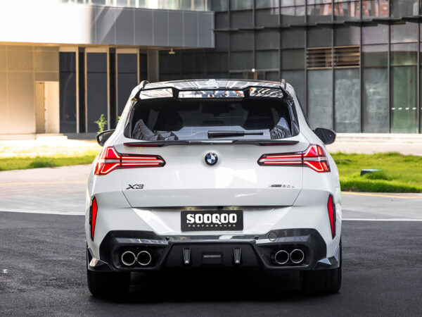 Alternative view of SOOQOO BMW G45 X3 PREPREG CARBON FIBRE MIDDLE BOOT SPOILER