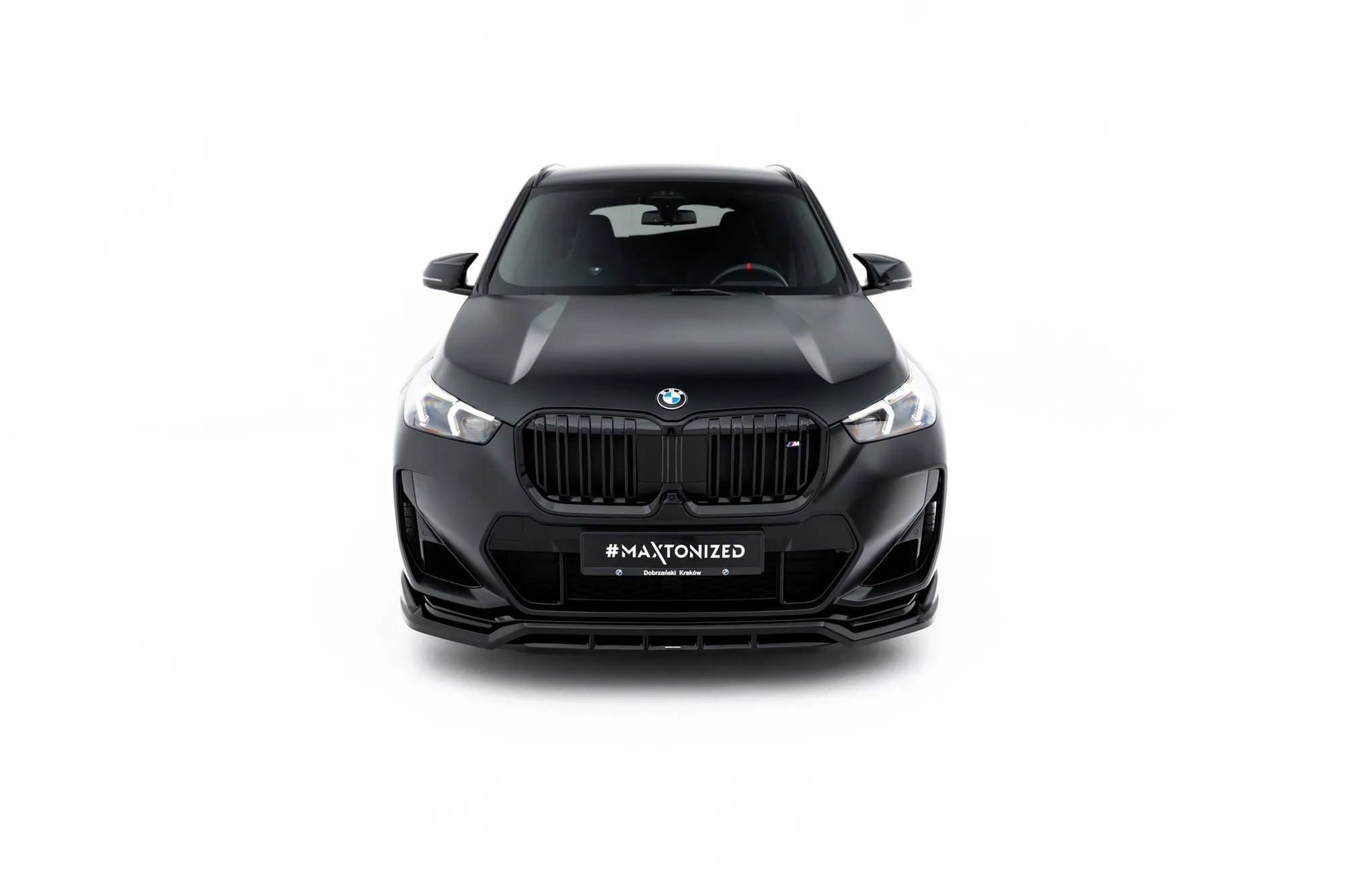 Maxton design gloss black front splitter for bmw x1 m35i u11 - image 3